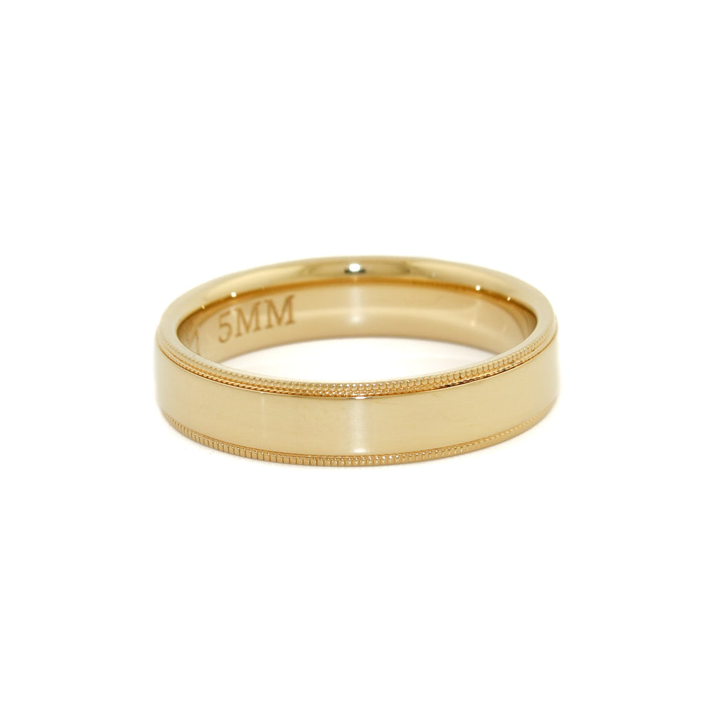 
                      
                        Yellow Gold x 5mm Half-Round Rope-Edge Band - Kingdom Jewelry
                      
                    