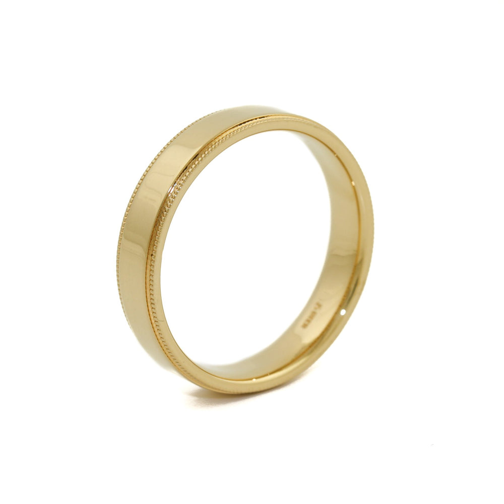 
                      
                        Yellow Gold x 5mm Half-Round Rope-Edge Band - Kingdom Jewelry
                      
                    