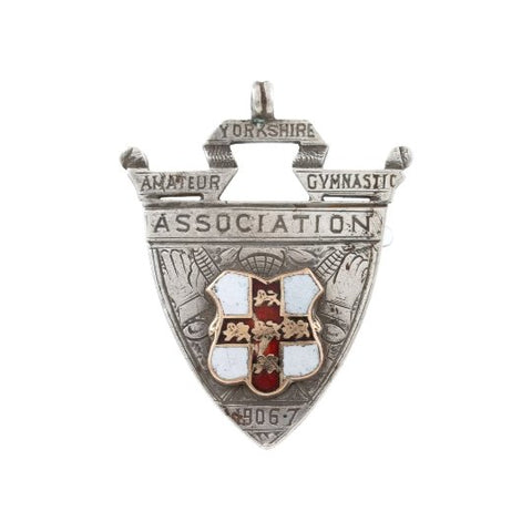 "Yorkshire Amateur Gymnastic Association" Shield Crest Pendant - Kingdom Jewelry