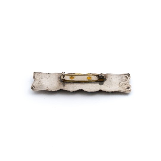 Zuni Snake Eye Bar Pin - Kingdom Jewelry